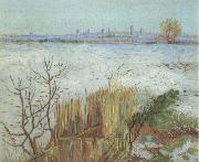 Vincent Van Gogh Snowy Landscape with Arles in the Background (nn04) oil on canvas